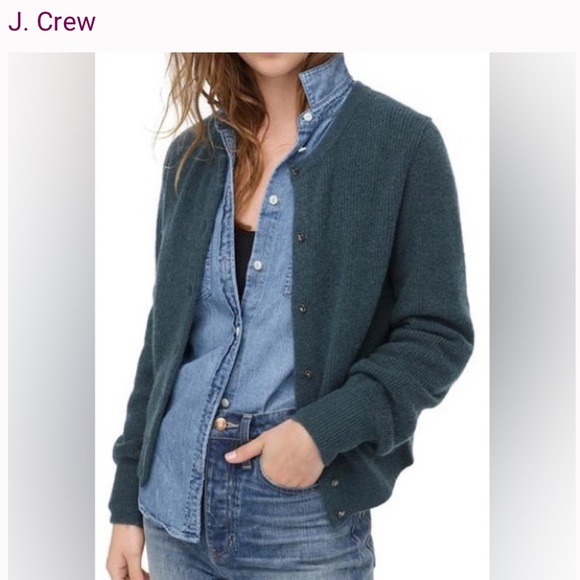 J. Crew Sweaters - Jcrew Ribbed Cardigan with Jeweled Buttons
